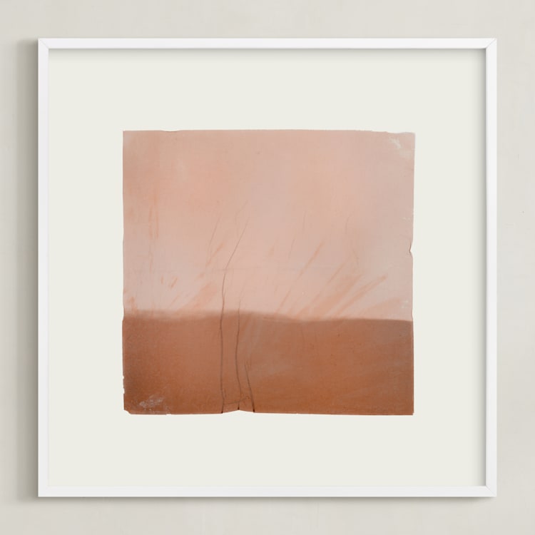 "Quatrain 3" - Art Print in Cranberry by Kamala Nahas - Framed