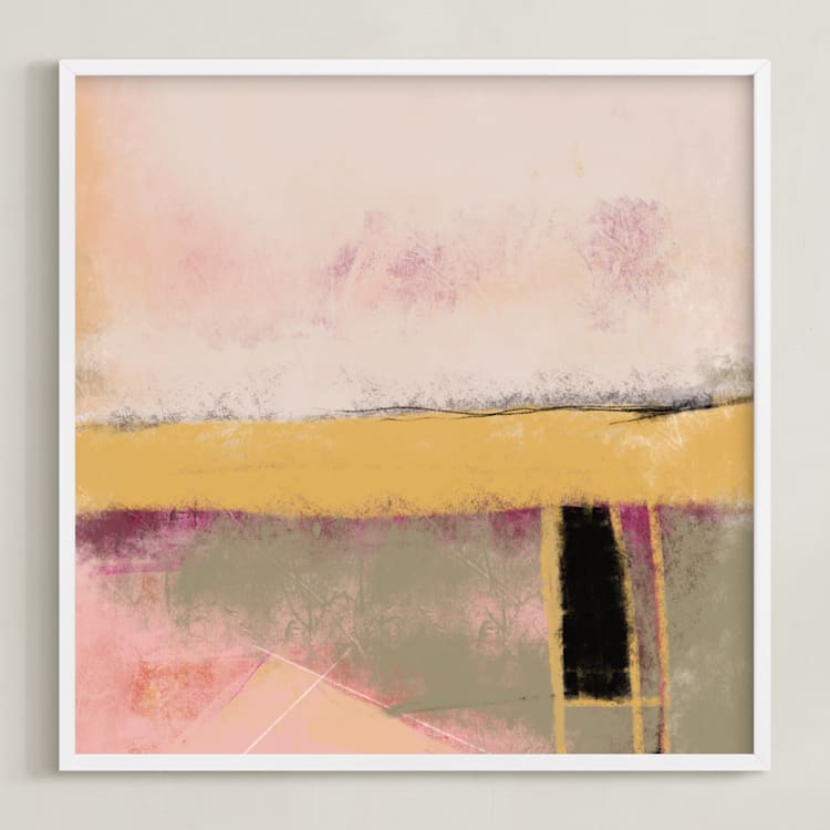 "More Than This" - Art Print in Pink Gold by Amy Moen - Framed