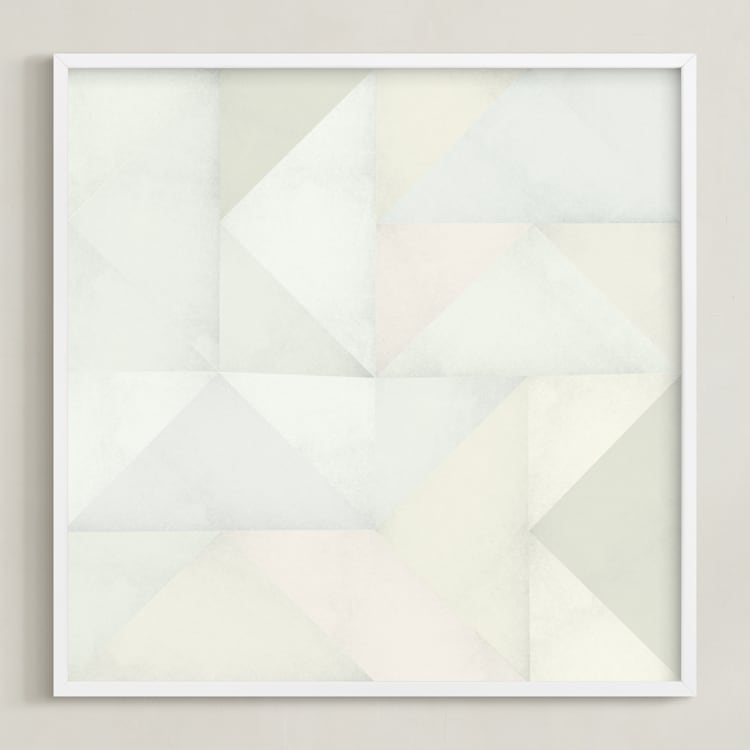 "quilt block 01" - Art Print in Green Spring by Leanne Friedberg - Framed