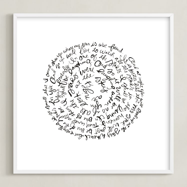 "Little Prince" - Art Print in Black by Dean Street - Framed