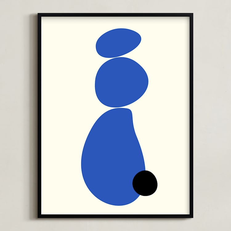 "Persevere" - Art Print in Lapis Lazuli by Beth Vassalo - Framed