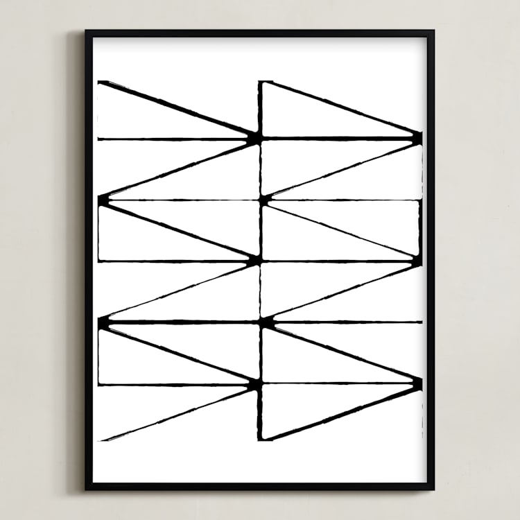 "visionary 2" - Art Print in deep black by trbdesign - Framed
