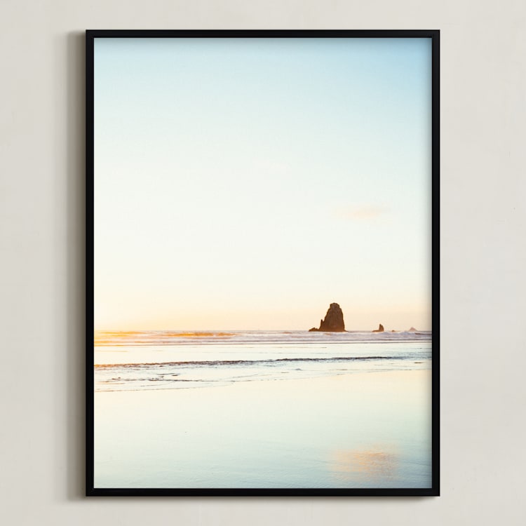 "Cannon Beach No. 2" - Art Print in Color by Kamala Nahas - Framed