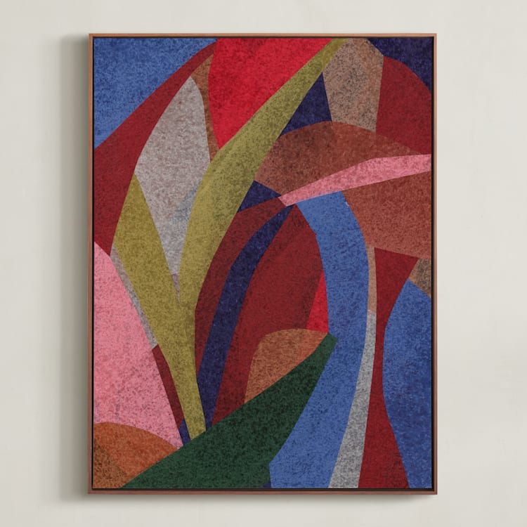 "Dreaming of Anini 1" - Art Print in Rainbow by Carrie Moradi - Framed Canvas