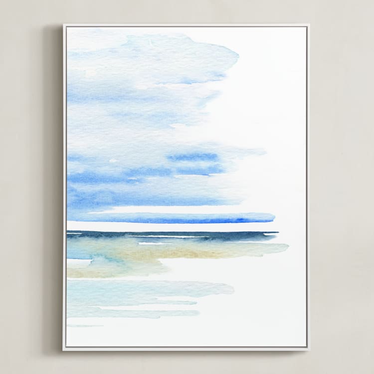 "Muse Triptych (right)" - Art Print in sea by Roberta Hoiness Art - Framed Canvas