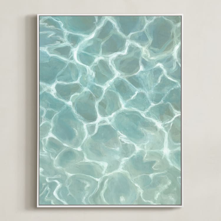 "Poolside" - Art Print in Poolside by Laura Browning - Framed Canvas