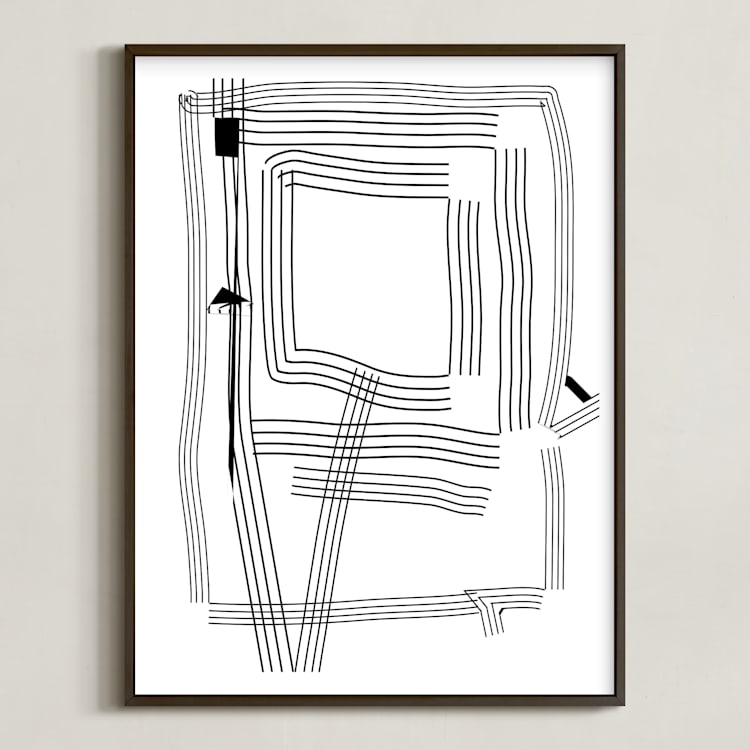"Path of Life" - Art Print in Blackest Ink by Kisco Print Shop - Framed
