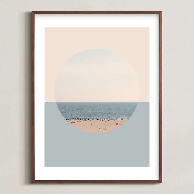 "Endless Horizon" - Art Print in White by Kimberly Young - Framed