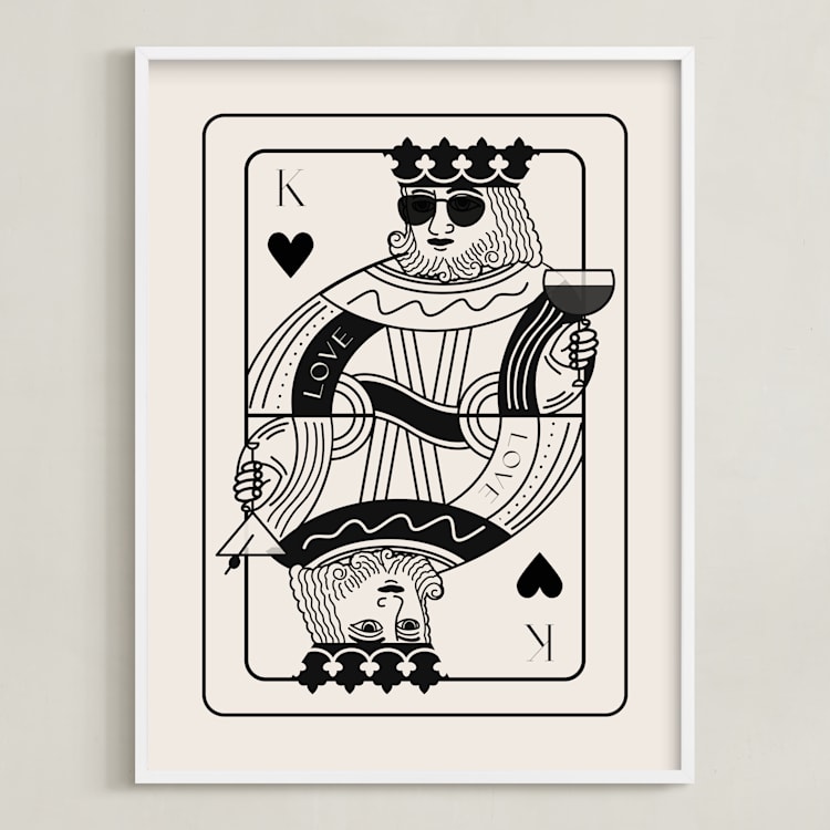 "The King: Custom Print" - Custom Print in Champagne by Jenna Holcomb - Framed