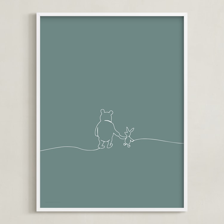 "A Simple Stroll" - Art Print in Forest by Britt Mills - Framed