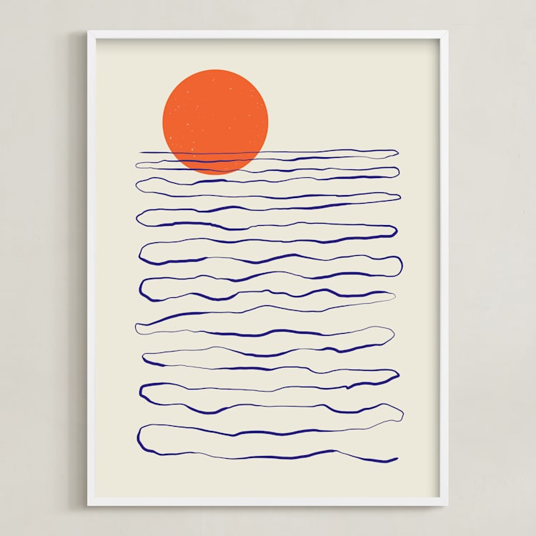 "Infinite Expectation" - Art Print in Tangerine by Adelyn T. - Framed