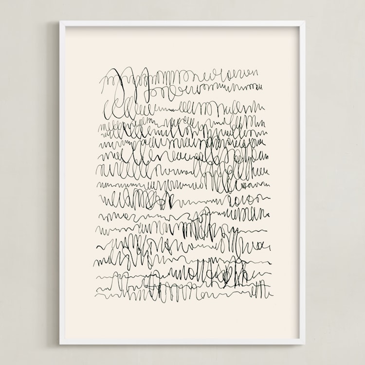 "Nature, you and me N.4 I" - Art Print in Monochrome by Catilustre - Framed