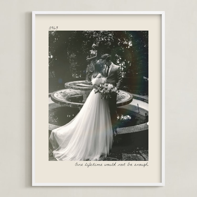"Love of a Lifetime: Portrait" - Framed Photo in Bone by Brittney Jensen - Framed