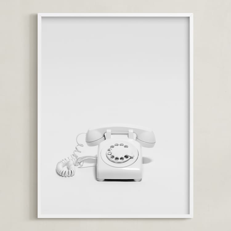 "Telephone" - Art Print in Pearl by Cristiane - Framed
