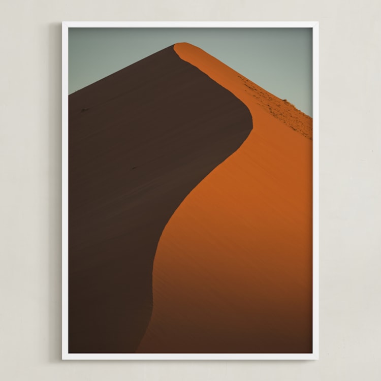 "Dunes of Africa" - Art Print in Rust by Benno and Noosa - Framed
