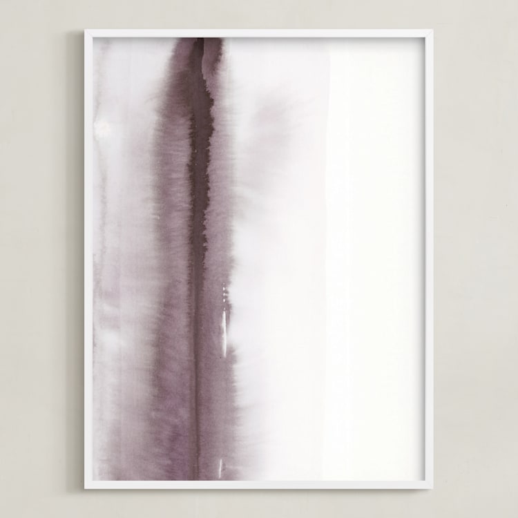 "Up for Air No.2" - Art Print in Dusty Aubergine by Michelle Lee - Framed