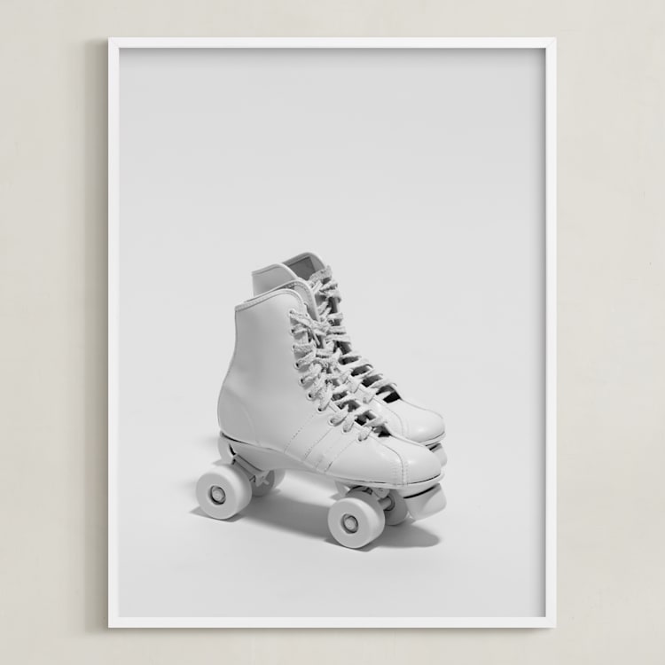 "Roller Skates " - Art Print in Powder by Cristiane - Framed