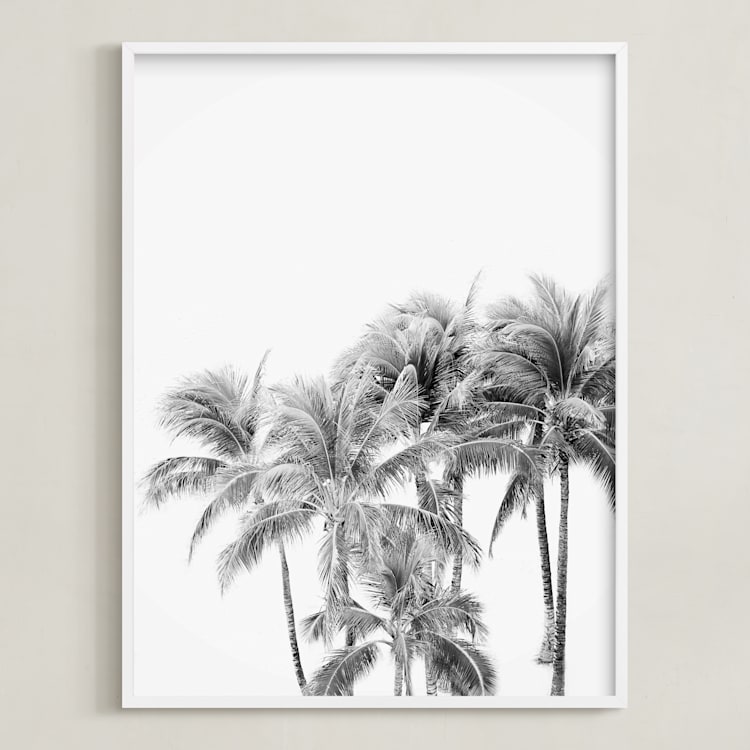 "Vacation Mode" - Art Print in White by Irene Suchocki - Framed