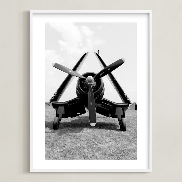 "Sky Bird ~ 4" - Art Print in Black by Janet Cruz - Framed