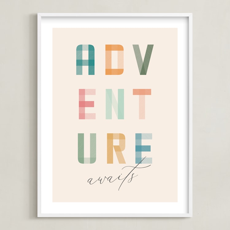 "Adventure Lies Ahead" - Art Print in Paper by Brandy Folse - Framed