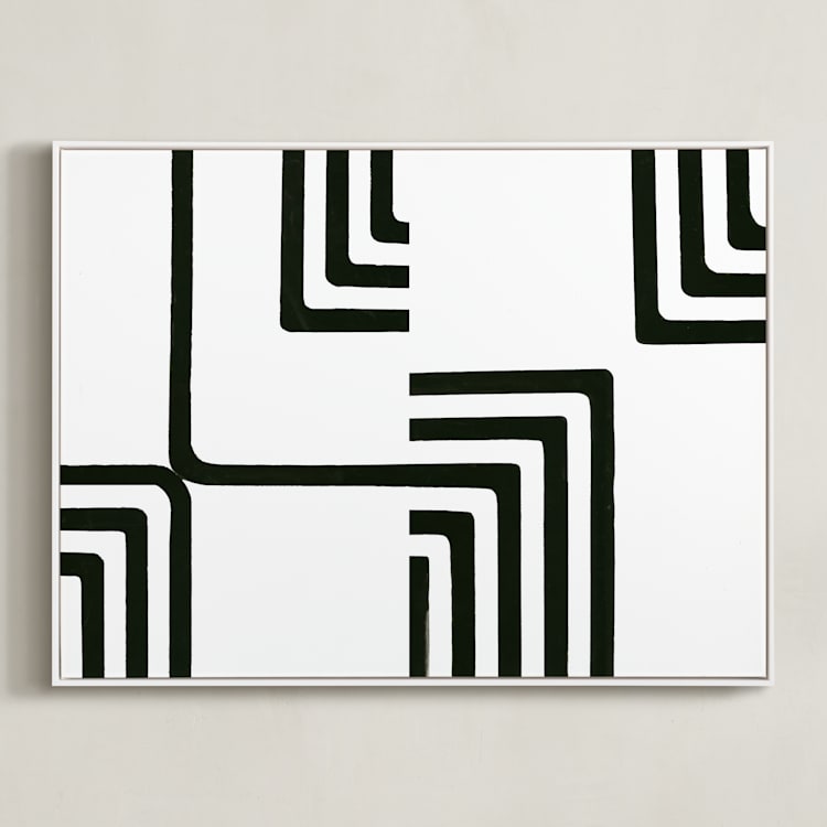 "Edges" - Art Print in Onyx by Bethania Lima - Framed Canvas