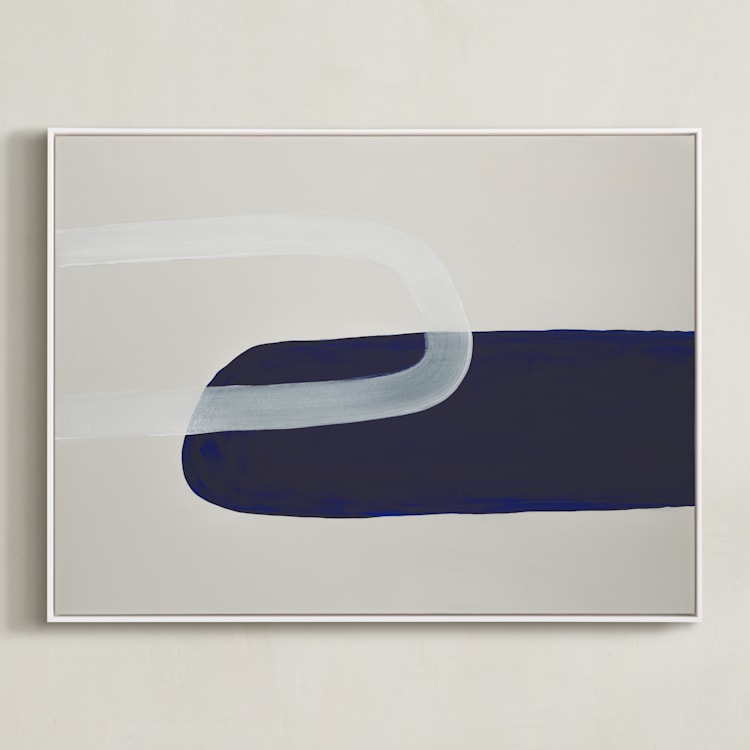 "Pods II" - Art Print in Midnight by Amy Gray - Framed Canvas