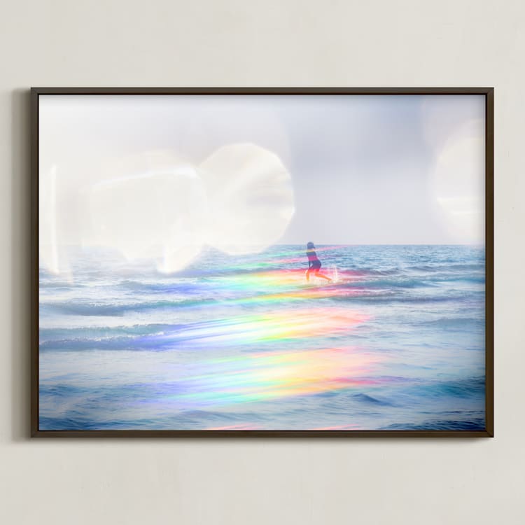 "Skipping through the ocean" - Art Print in Ocean by Jacquelyn Sloane Siklos - Framed