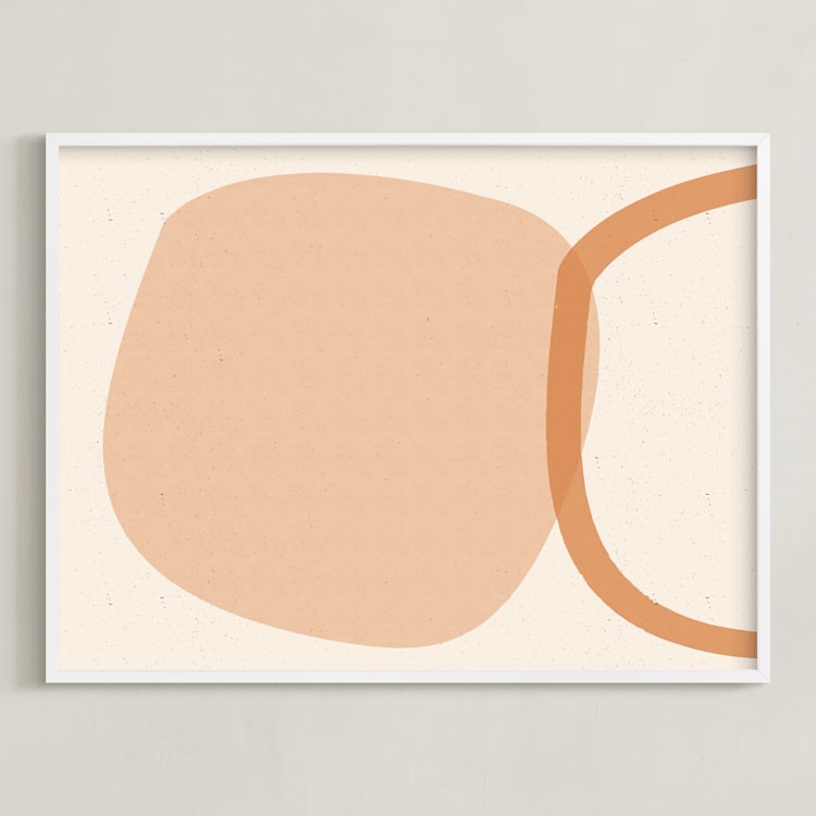 "Organics_9_2_A" - Art Print in Earthy Colors by Alain Castoriano - Framed