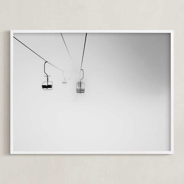 "through the fog" - Art Print in grey fog by Massimiliano Massimo Borelli - Framed