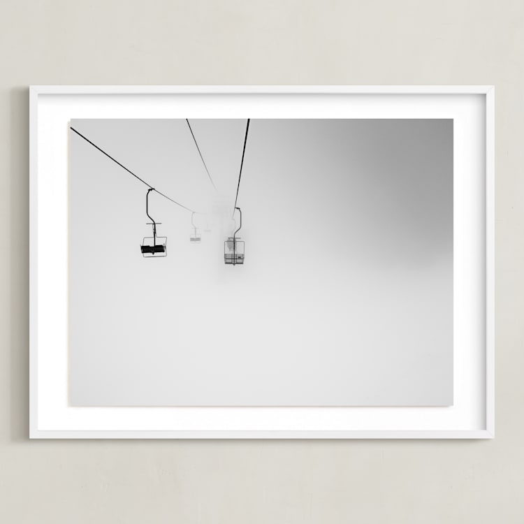 "through the fog" - Art Print in grey fog by Massimiliano Massimo Borelli - Framed