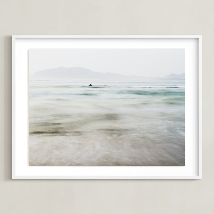 "the pacific" - Art Print in Pacific Blue by Kaitlin Rebesco - Framed