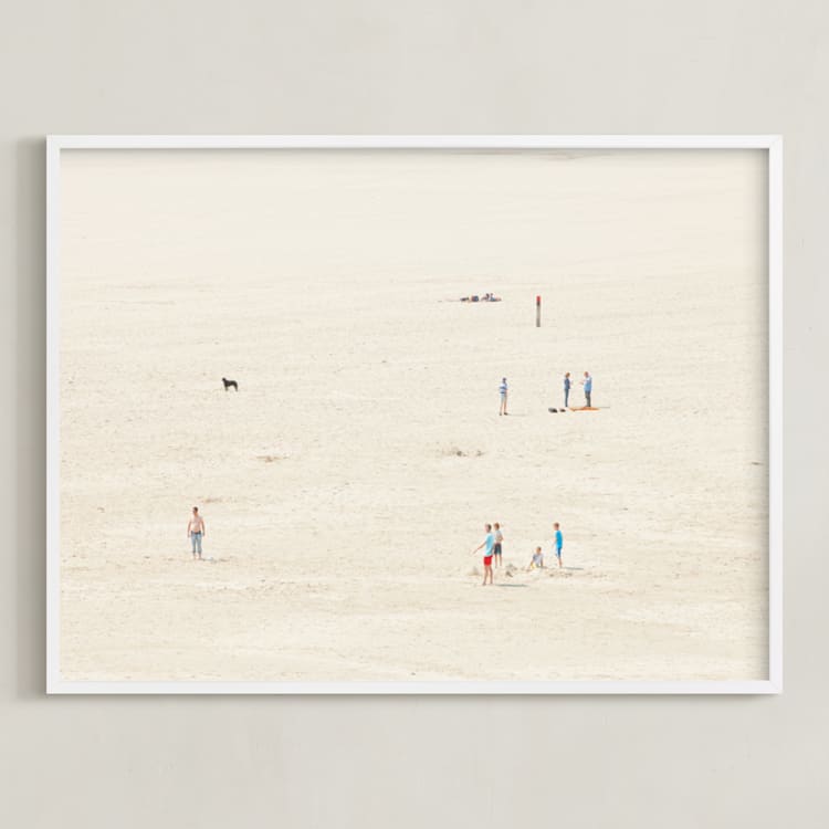 "Fullness - II" - Art Print in Sand Cream by Alexandra Feo - Framed
