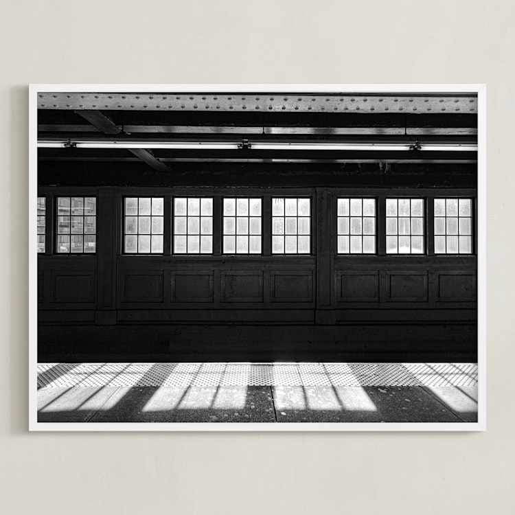 "Light at the end of tunnel #1" - Art Print in nor black by Van Tsao - Framed