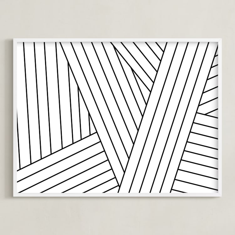 "Tension (Landscape)" - Art Print in Black and White by Jaime Derringer - Framed