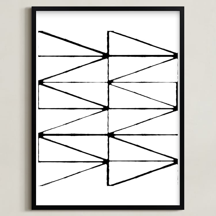 "visionary 2" - Art Print in deep black by trbdesign - Framed