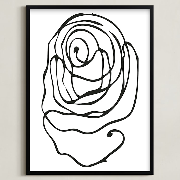 "perinuclear no.2" - Art Print in Coal Black by Stephanie Nowotarski - Framed