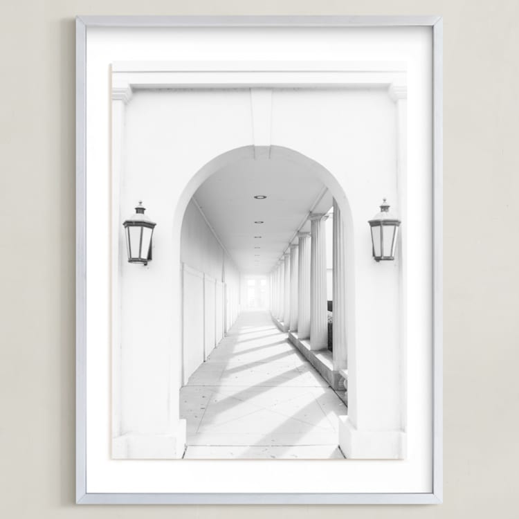 "Arches" - Art Print in Column White by Ilze Lucero - Framed