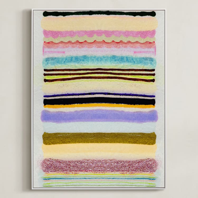 "So Much Love" - Art Print in Citrus by HAPI ART - Framed Canvas