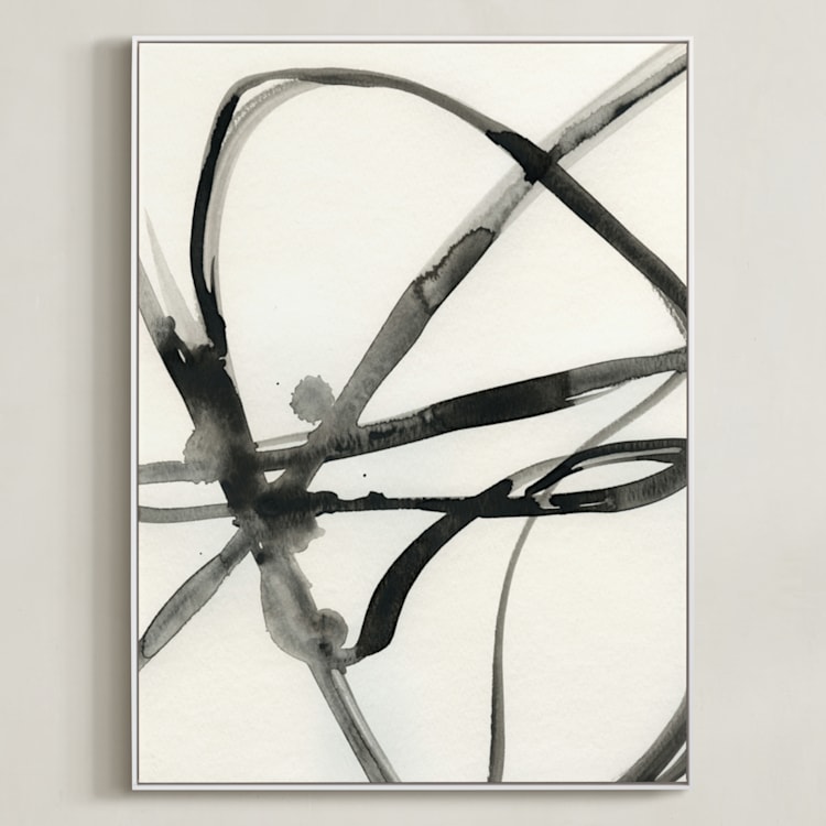 "Plant Cell 1" - Art Print in Black and White by Mary Gaspar - Framed Canvas