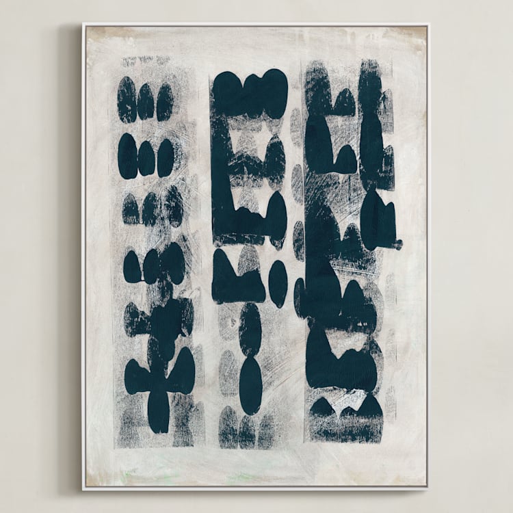 "Domino Effect" - Art Print in Deep Sea by Lorent and Leif - Framed Canvas
