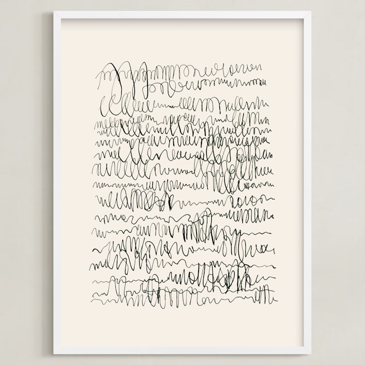 "Nature, you and me N.4 I" - Art Print in Monochrome by Catilustre - Framed