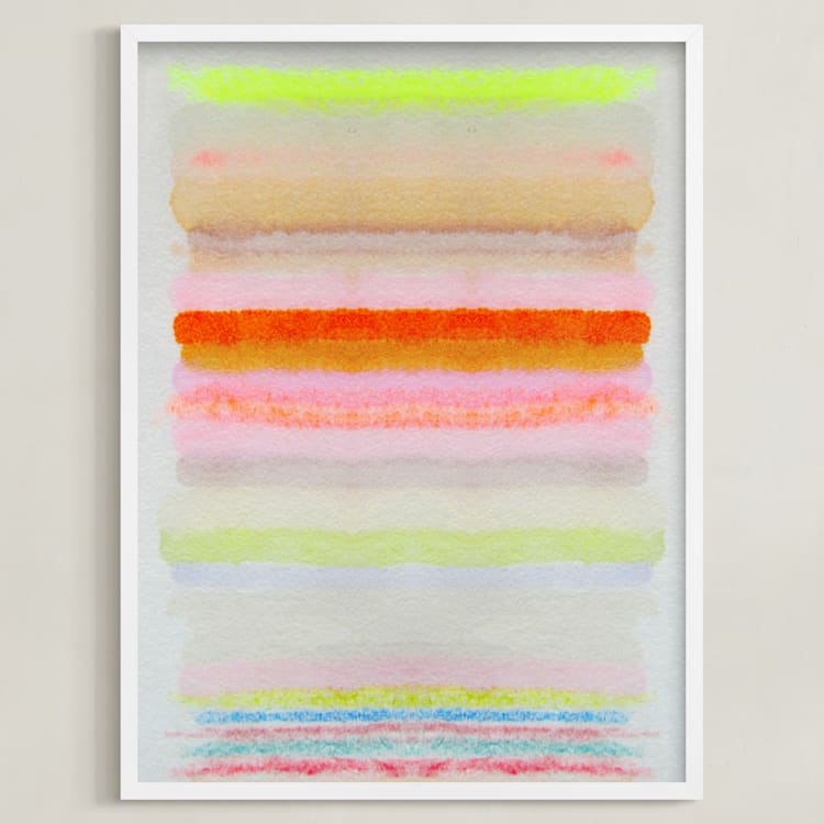 "Inner Light" - Art Print in Vibrant Pastel by HAPI ART - Framed