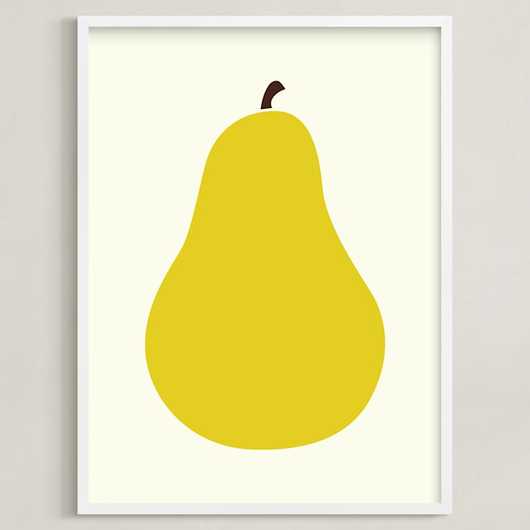 "Heirloom Pear" - Art Print in Danjou by Alexandra Stafford - Framed