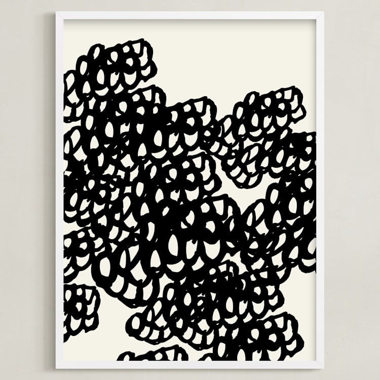 "Black Sheep" - Art Print in Noir by rose lindo - Framed