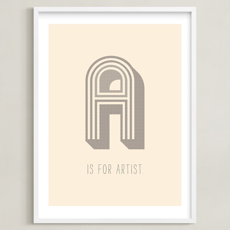 "Artisan" - Art Print in Almond by Marabou Design - Framed