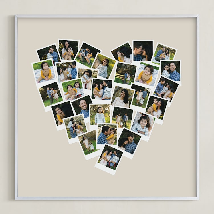 "Heart Snapshot Mix® Hues Photo Art" - Framed Photo in Warm Grey by Minted - Framed