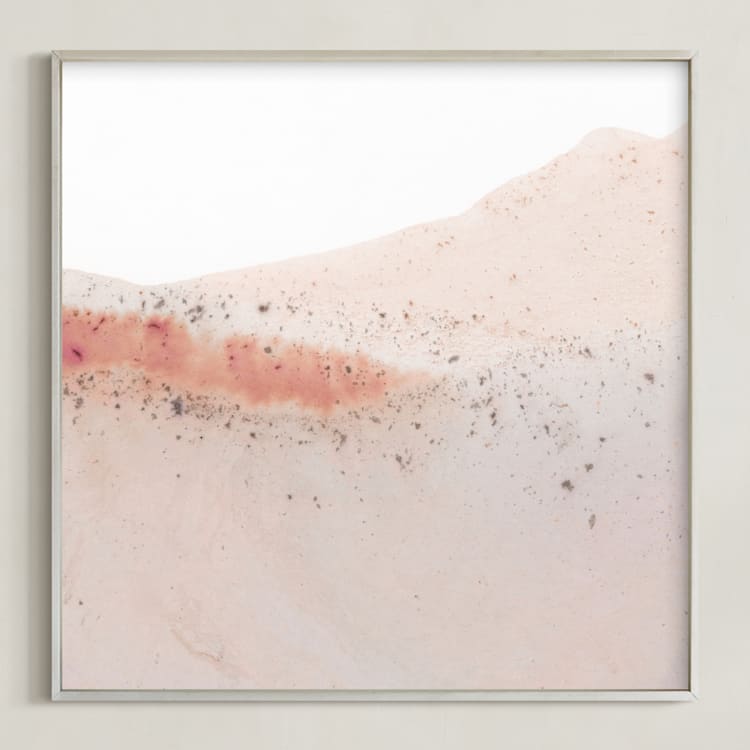 "Mountainside " - Art Print in Sand by Sadie Holden - Framed