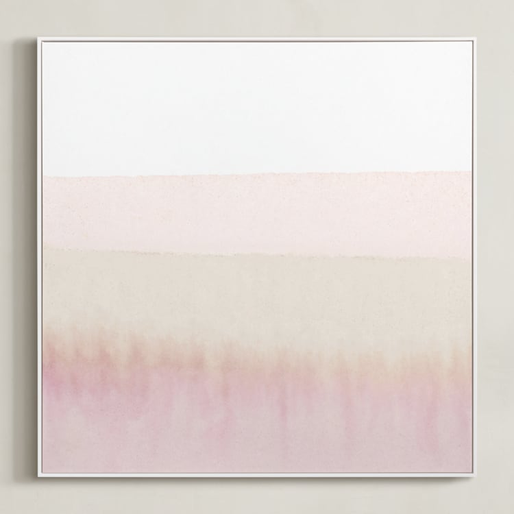 "Sunup" - Art Print in soft rose by Sadie Holden - Framed Canvas