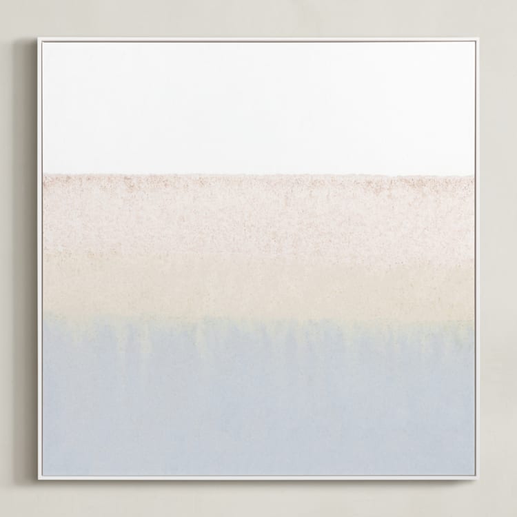 "Sundown" - Art Print in sky blue by Sadie Holden - Framed Canvas