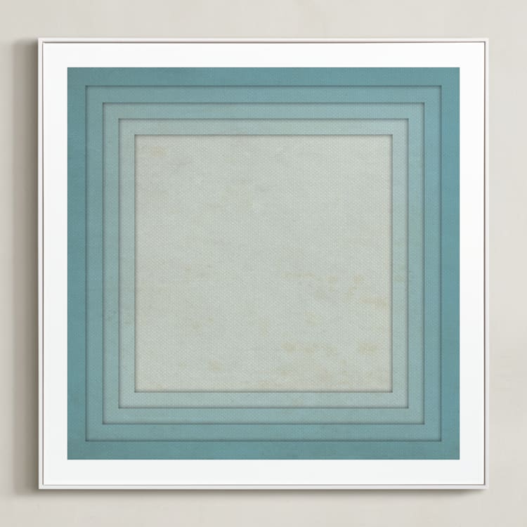 "depth" - Art Print in White by Jennifer Morehead - Framed Canvas